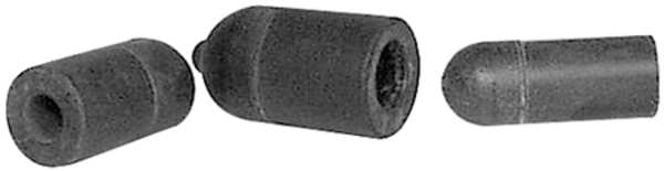 Cap, Push On, 1/2 In., Rubber, PK10