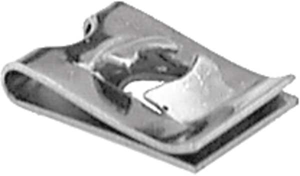 Spring Nut, M4.3, U Shape, Steel, Zinc Yellow Finish, 50 PK