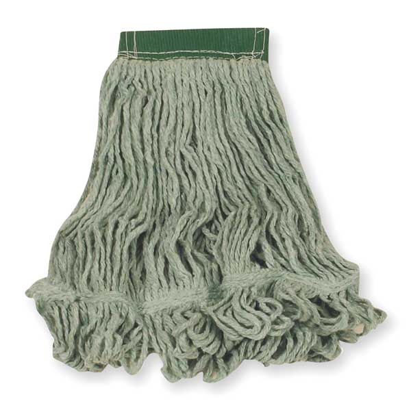 5in String Wet Mop, 16oz Dry Wt, Side Gate Connect, Loop-End, Green, Cotton/Synthetic, FGD25206GR00