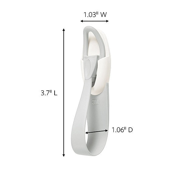 Cord Bundler Hook, Molded Plastic, 1In, PK2