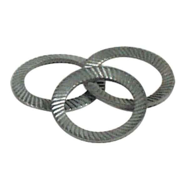 Wedge Lock Washer, Fits Bolt Size M16 Steel, Zinc Plated Finish, 25 PK
