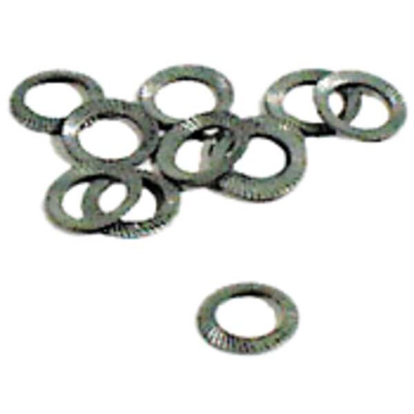 Wedge Lock Washer, Fits Bolt Size M4 Steel, Zinc Plated Finish, 100 PK