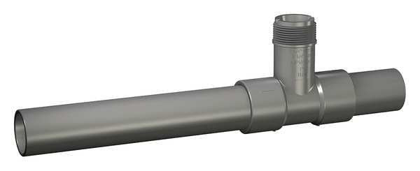 PVC Insertion Tee, Socket x Socket x Socket, 1/2 in Pipe Size