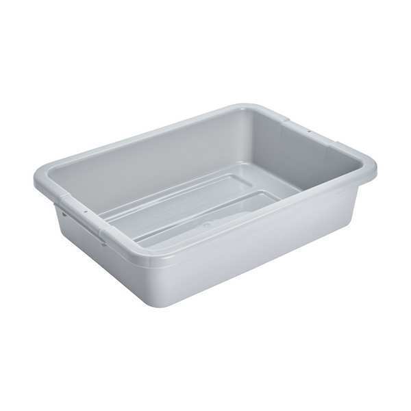 Nesting Container, Gray, Polyethylene, 20 in L, 15 in W, 5 in H, 4.63 gal Volume Capacity