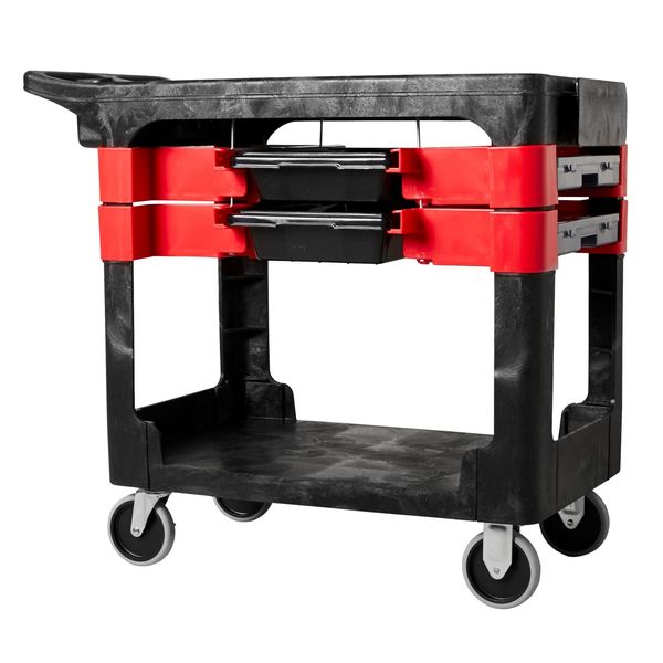 Trade Cart/Service Bench, 38 In. L, Black