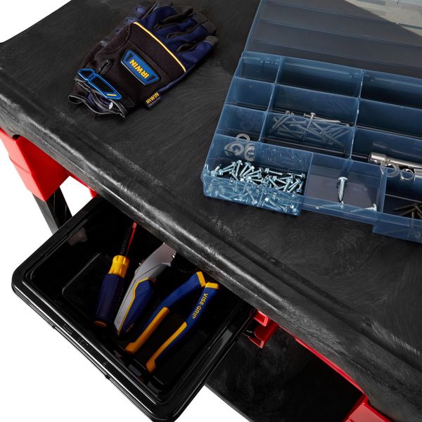 Trade Cart/Service Bench, 38 In. L, Black