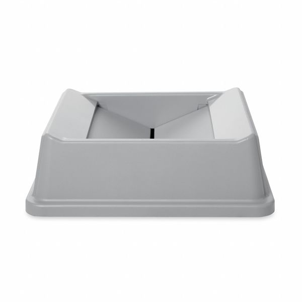 35 gal, 50 gal Swing Trash Can Lid, 20 1/4 in W/Dia, Gray, Resin, 1 Openings