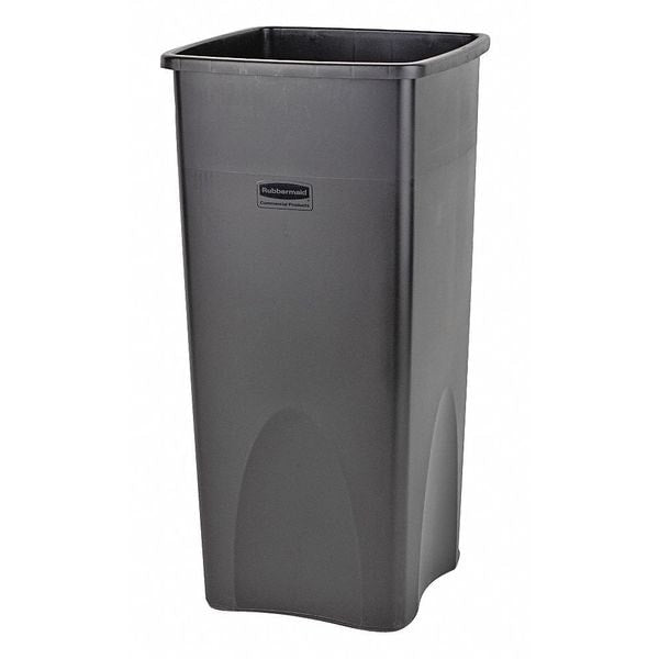 23 gal Swing Trash Can Lid, 16 in W/Dia, Black, Resin, 1 Openings
