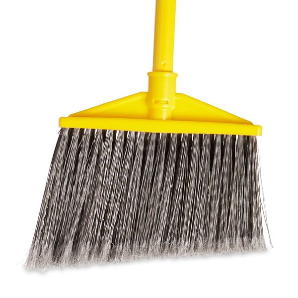 11 Sweep Face Angle Broom, Synthetic, Gray, 46-7/8