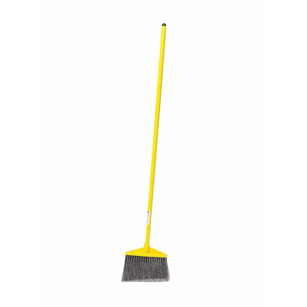 11 Sweep Face Angle Broom, Synthetic, Gray, 46-7/8