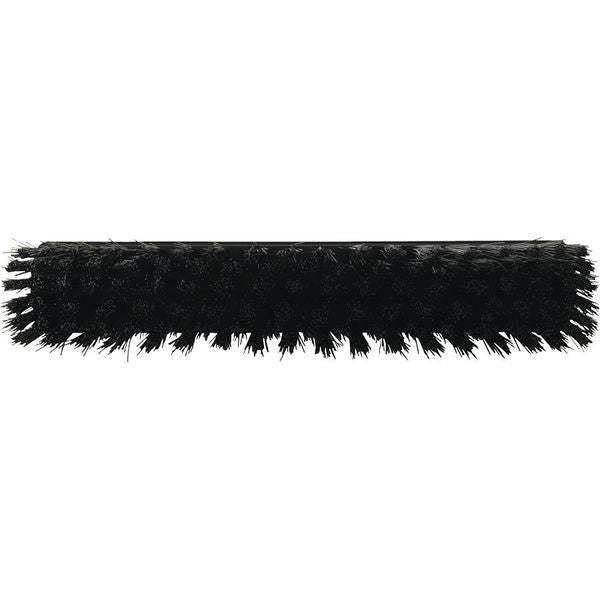 2 in Sweep Face Broom Head, Stiff, Synthetic, Black