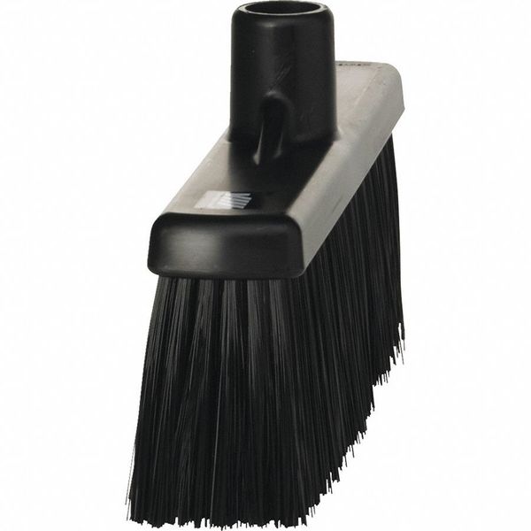 2 in Sweep Face Broom Head, Stiff, Synthetic, Black