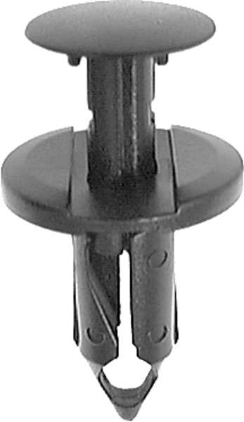 Push-In Rivet, Dome Head, 8.6 mm Dia., 20 mm L, Nylon Body, 25 PK