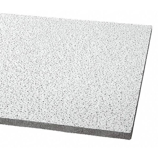 Fine Fissured Ceiling Tile, 24 in W x 24 in L, 16 PK