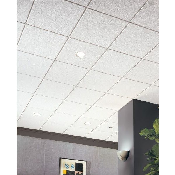 Cirrus Ceiling Tile, 24 in W x 24 in L, 12 PK
