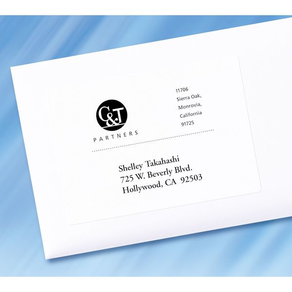 AveryÂ® Shipping Labels with TrueBlockÂ® Technology for Laser Printers 5168, 3-1/2