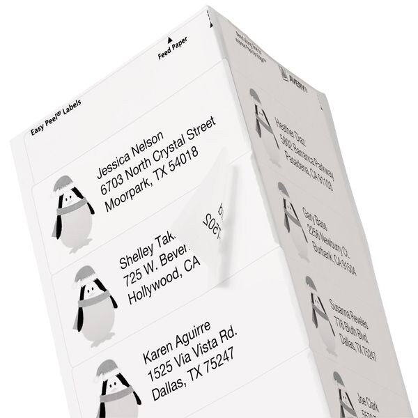 AveryÂ® Clear Easy PeelÂ® Address Labels for Laser Printers 5662, 1-1/3