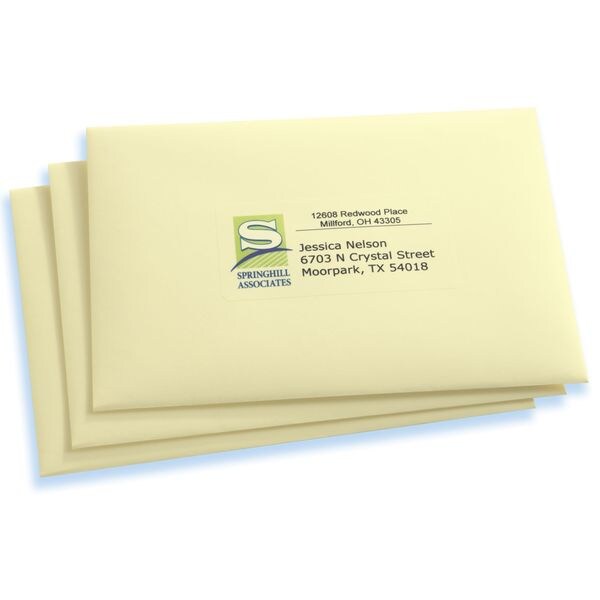 AveryÂ® Clear Easy PeelÂ® Shipping Labels for Laser Printers 5663, 2