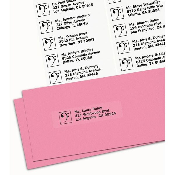AveryÂ® Clear Easy PeelÂ® Address Labels for Laser Printers 5661, 1