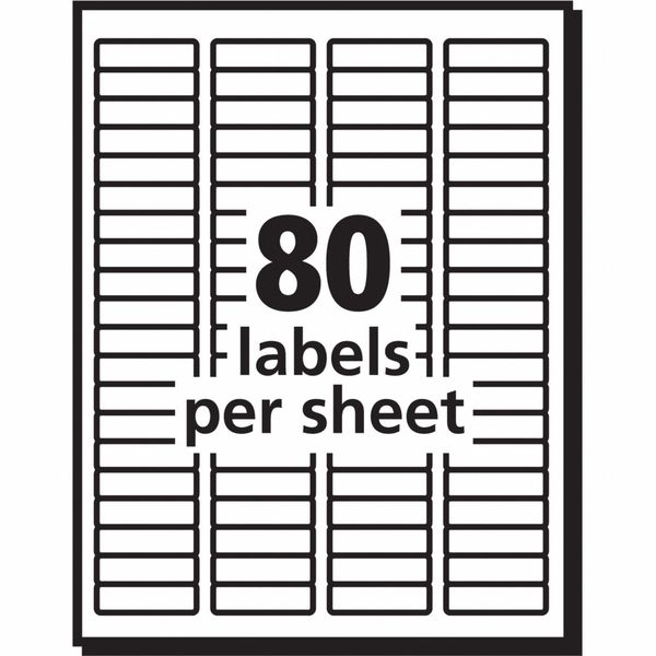AveryÂ® Easy PeelÂ® Return Address Labels for Laser Printers 5167, 1/2