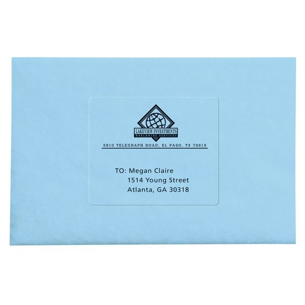 AveryÂ® Clear Easy PeelÂ® Shipping Labels for Laser Printers 5664, 3-1/3