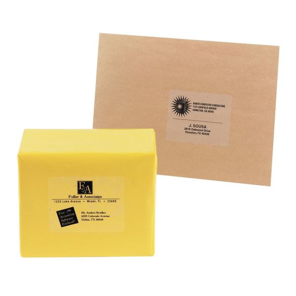 AveryÂ® Clear Easy PeelÂ® Shipping Labels for Laser Printers 5664, 3-1/3