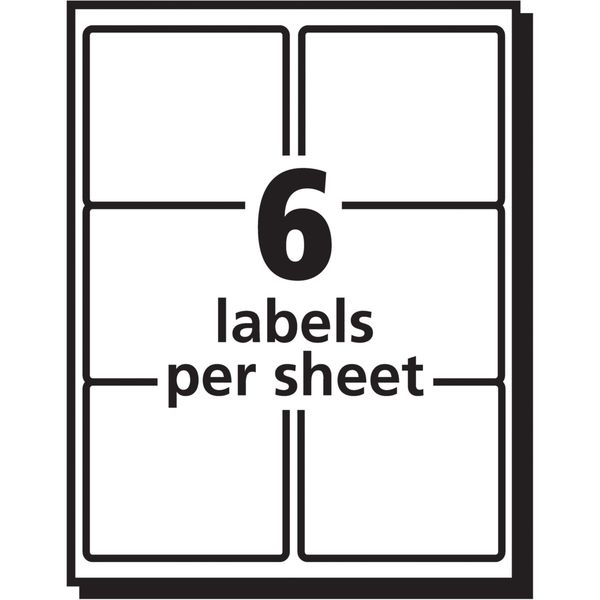 AveryÂ® Clear Easy PeelÂ® Shipping Labels for Laser Printers 5664, 3-1/3