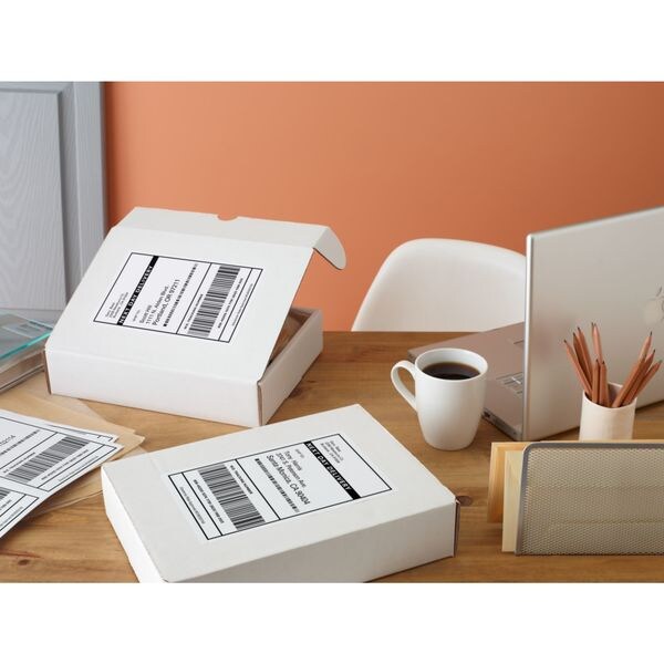 AveryÂ® WeatherProofâ¢ Shipping Labels, TrueBlockÂ® Technology, Laser Printers, 5-1/2