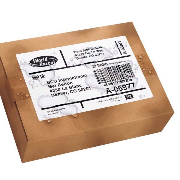 AveryÂ® WeatherProofâ¢ Shipping Labels, TrueBlockÂ® Technology, Laser Printers, 5-1/2
