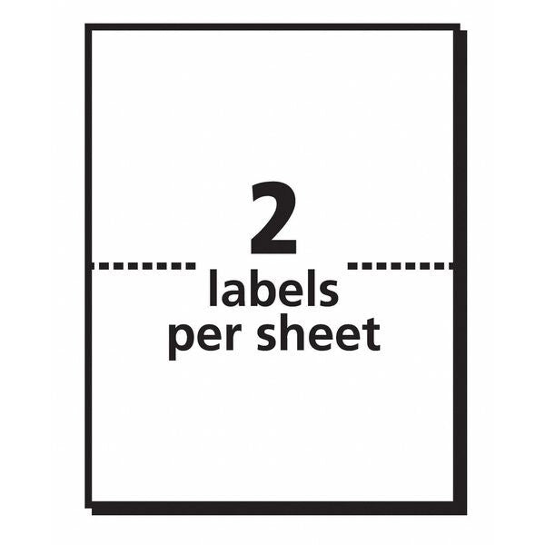 AveryÂ® WeatherProofâ¢ Shipping Labels, TrueBlockÂ® Technology, Laser Printers, 5-1/2