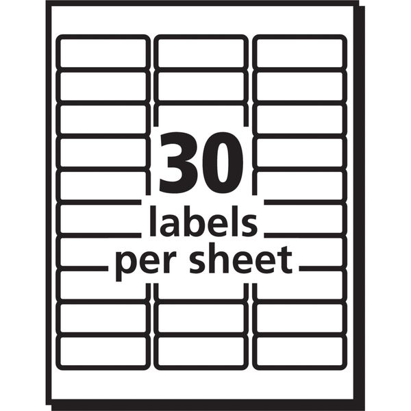 AveryÂ® Easy PeelÂ® Address Labels for Inkjet Printers 8160, 1