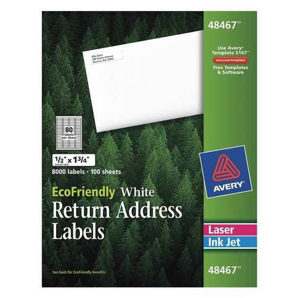 AveryÂ® EcoFriendly Return Address Labels 48467, 1/2