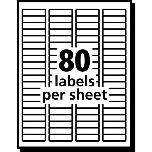 AveryÂ® Clear Easy PeelÂ® Return Address Labels for Inkjet Printers 8667, 1/2