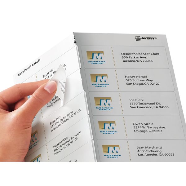 AveryÂ® Clear Easy PeelÂ® Shipping Labels for Inkjet Printers 8663, 2