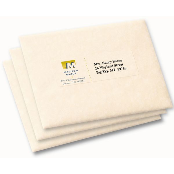AveryÂ® Clear Easy PeelÂ® Shipping Labels for Inkjet Printers 8663, 2