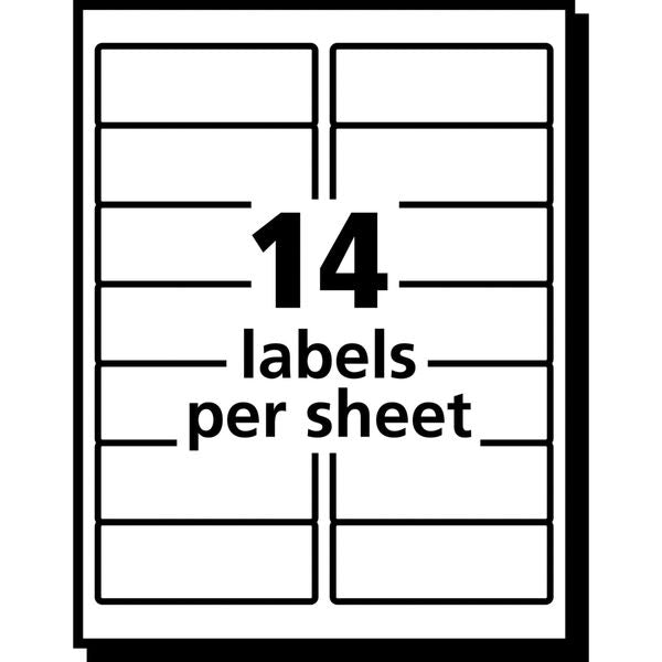 AveryÂ® Clear Easy PeelÂ® Address Labels for Inkjet Printers 8662, 1-1/3