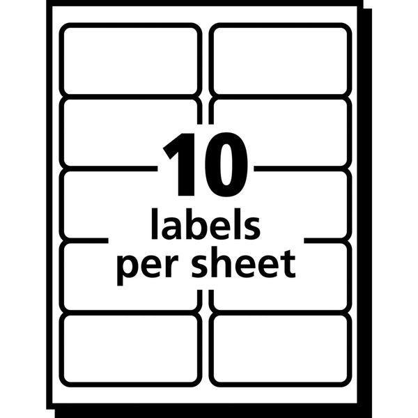AveryÂ® Clear Easy PeelÂ® Shipping Labels for Inkjet Printers 8663, 2
