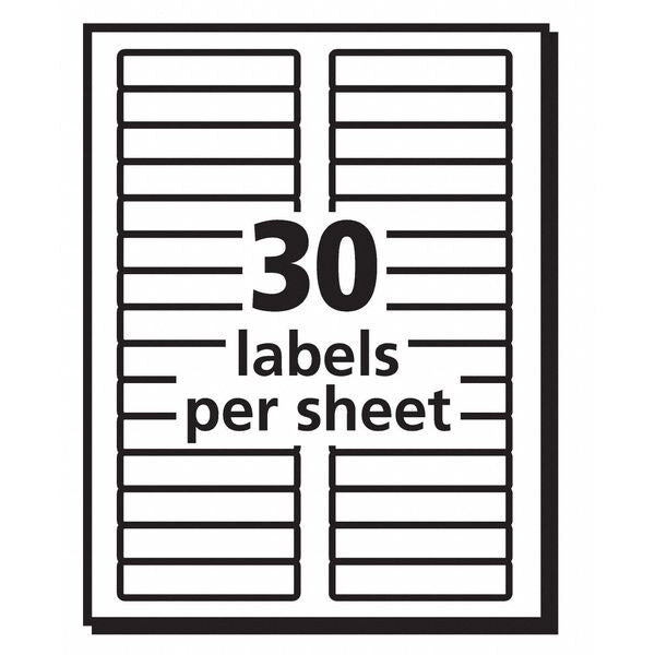 AveryÂ® EcoFriendly White File Folder Labels 45366, 2/3