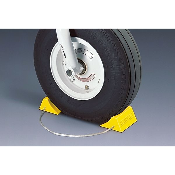 Airplane Chock, 2-3/4 In, Urethane, Ylw, PR