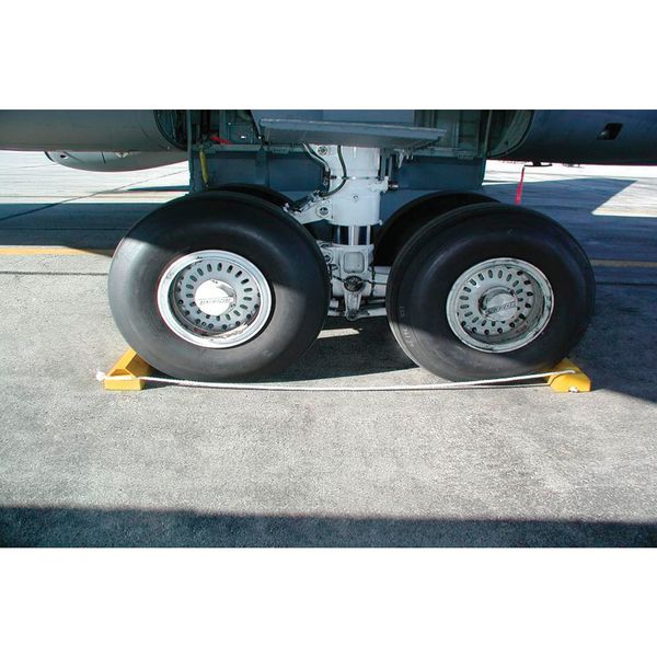 Airplane Chock, 6 In, Urethane, Ylw, PR