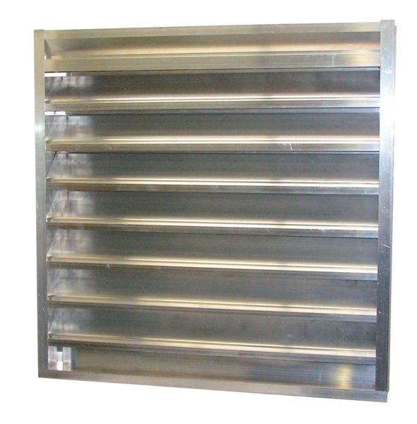 Combo Louver Damper, Adj, 47-1/2 H, Alum
