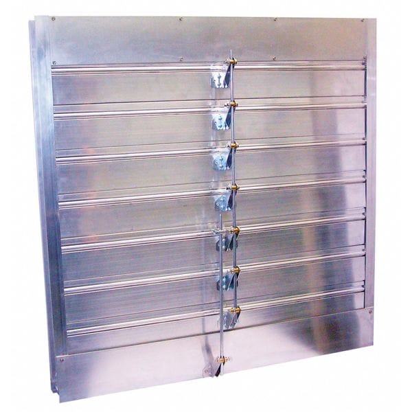 Combo Louver Damper, Adj, 35-1/2 H, Alum