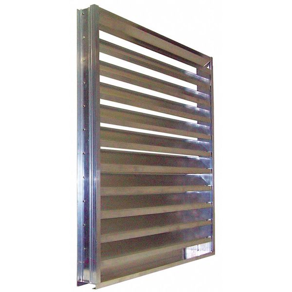Drainable Louver, Fixed, 23-1/2 H, Alum