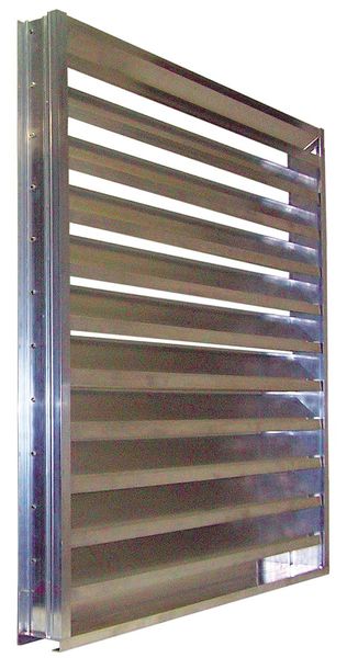 Drainable Louver, Fixed, 29-1/2 H, Alum