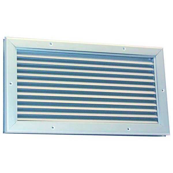 Door Louver, 16-1/8 H, 22-1/4 W, Aluminum