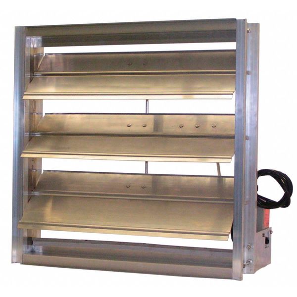 Flanged Frame Motorized Damper, 100-240V