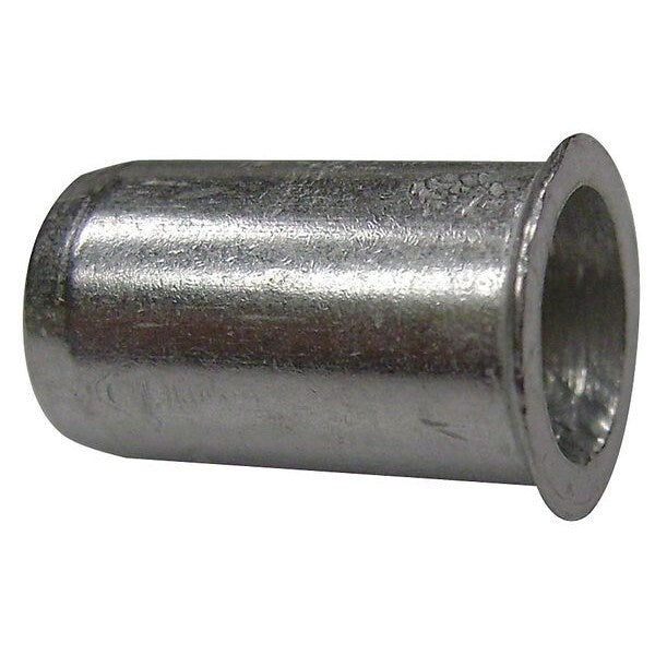 Rivet Nut, #10-24 Thread Size, 0.32 in Flange Dia., 0.433 in L, Steel, 50 PK