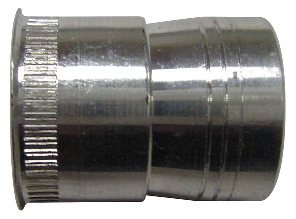 Nut Insert, #10-24 Thrd Sz, 11/32 in L, Round, Steel, Zinc Plated, 100 PK