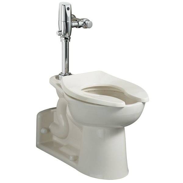 Toilet Bowl, 1.1 to 1.6 gpf, Flushometer, Floor with Back Outlet Mount, Elongated, White