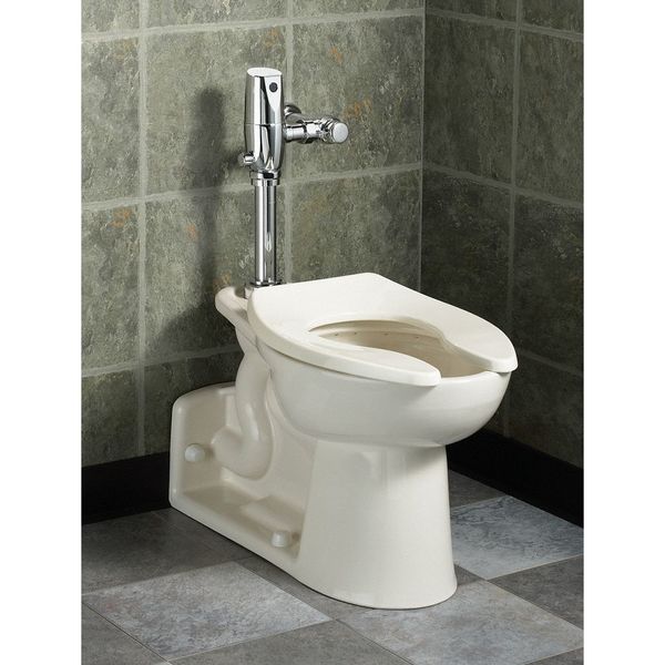 Toilet Bowl, 1.1 to 1.6 gpf, Flushometer, Floor with Back Outlet Mount, Elongated, White